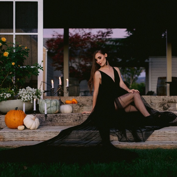 NWT Wedding Veil Cape Handmade Black White blush bride bridal wedding day - Picture 7 of 7